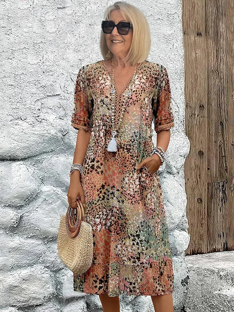 Bella | Elegant Floral Midi Dress