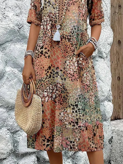 Bella | Elegant Floral Midi Dress
