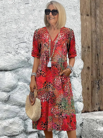 Bella | Elegant Floral Midi Dress
