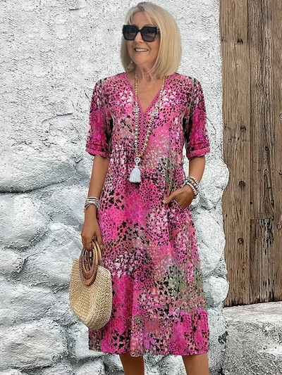 Bella | Elegant Floral Midi Dress