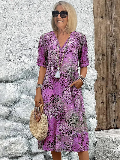 Bella | Elegant Floral Midi Dress